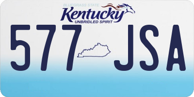 KY license plate 577JSA