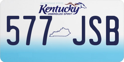 KY license plate 577JSB