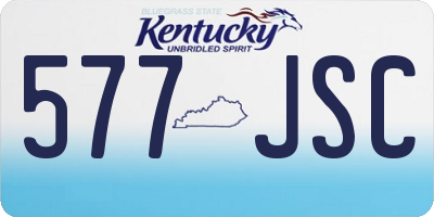 KY license plate 577JSC