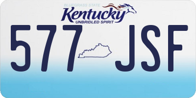 KY license plate 577JSF