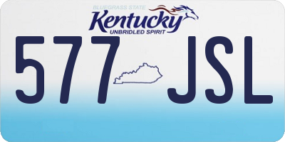 KY license plate 577JSL
