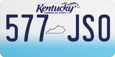 KY license plate 577JSO