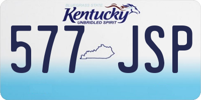 KY license plate 577JSP