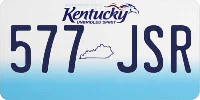 KY license plate 577JSR