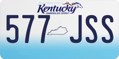 KY license plate 577JSS