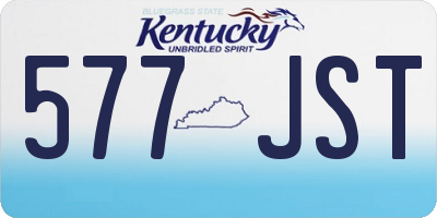KY license plate 577JST