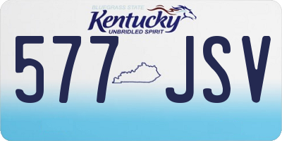 KY license plate 577JSV