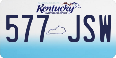 KY license plate 577JSW