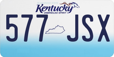KY license plate 577JSX