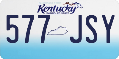 KY license plate 577JSY