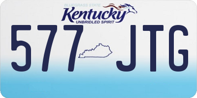 KY license plate 577JTG