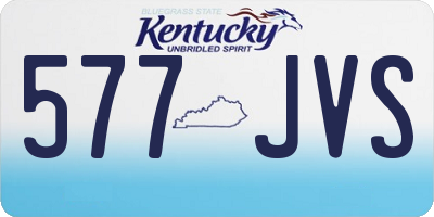 KY license plate 577JVS