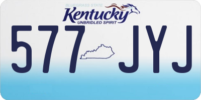 KY license plate 577JYJ