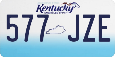 KY license plate 577JZE