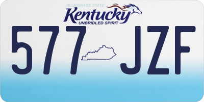 KY license plate 577JZF