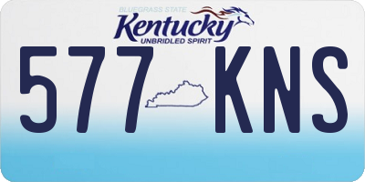 KY license plate 577KNS