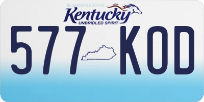 KY license plate 577KOD