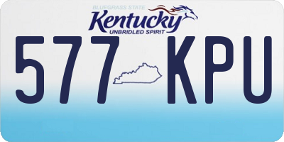 KY license plate 577KPU