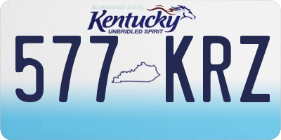 KY license plate 577KRZ