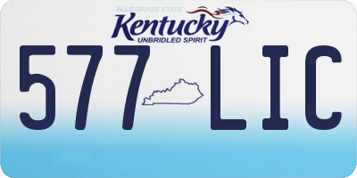 KY license plate 577LIC