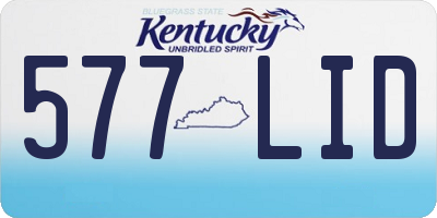 KY license plate 577LID