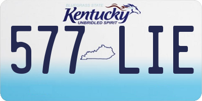 KY license plate 577LIE
