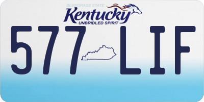 KY license plate 577LIF