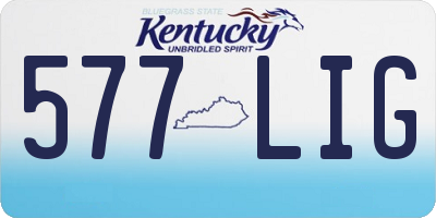 KY license plate 577LIG