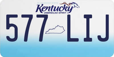 KY license plate 577LIJ
