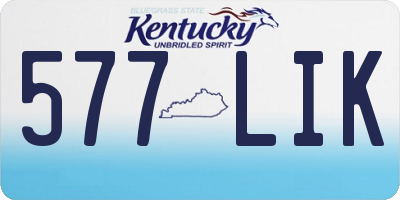 KY license plate 577LIK
