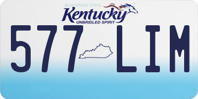KY license plate 577LIM