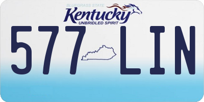 KY license plate 577LIN