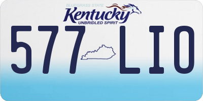 KY license plate 577LIO