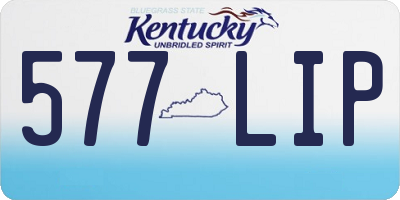 KY license plate 577LIP