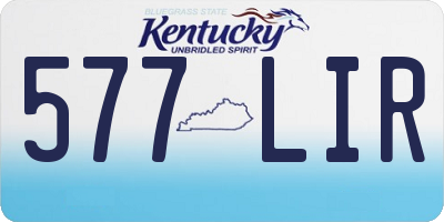 KY license plate 577LIR