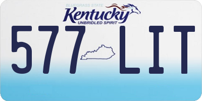 KY license plate 577LIT