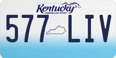 KY license plate 577LIV