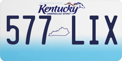 KY license plate 577LIX