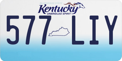 KY license plate 577LIY