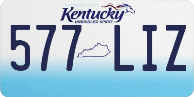 KY license plate 577LIZ