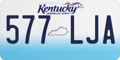 KY license plate 577LJA