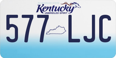 KY license plate 577LJC