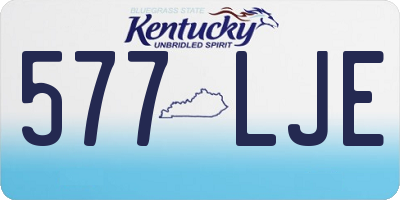 KY license plate 577LJE