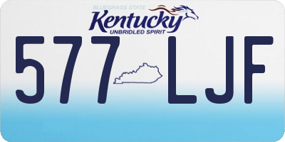 KY license plate 577LJF