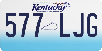 KY license plate 577LJG
