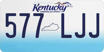KY license plate 577LJJ