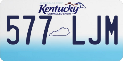 KY license plate 577LJM