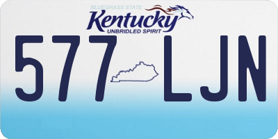 KY license plate 577LJN