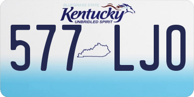 KY license plate 577LJO