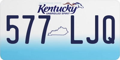 KY license plate 577LJQ